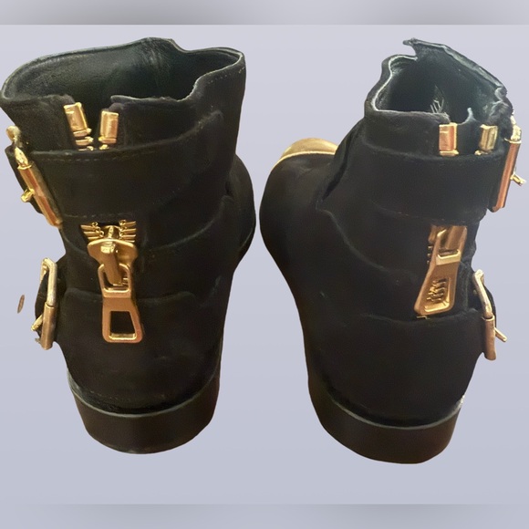 Balmain & H&M Black suede Ankle Boots Sz eur 40, US 8.5 No Box. Never Used. - Picture 4 of 7